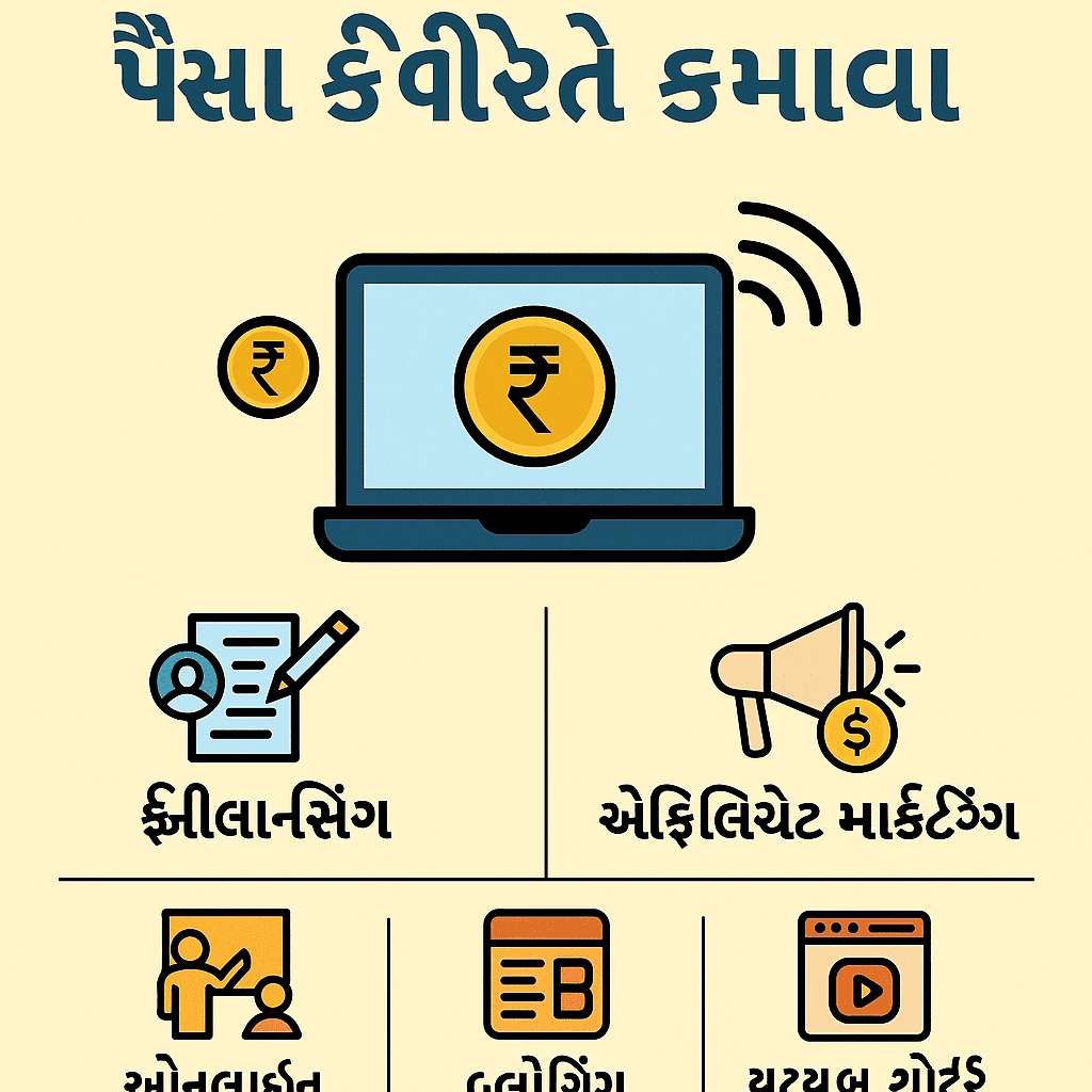 ઘરેથી ઓનલાઈન પૈસા કેવી રીતે કમાવવા - 5 કાયદેસરરીતો (2025 માર્ગદર્શિકા)
