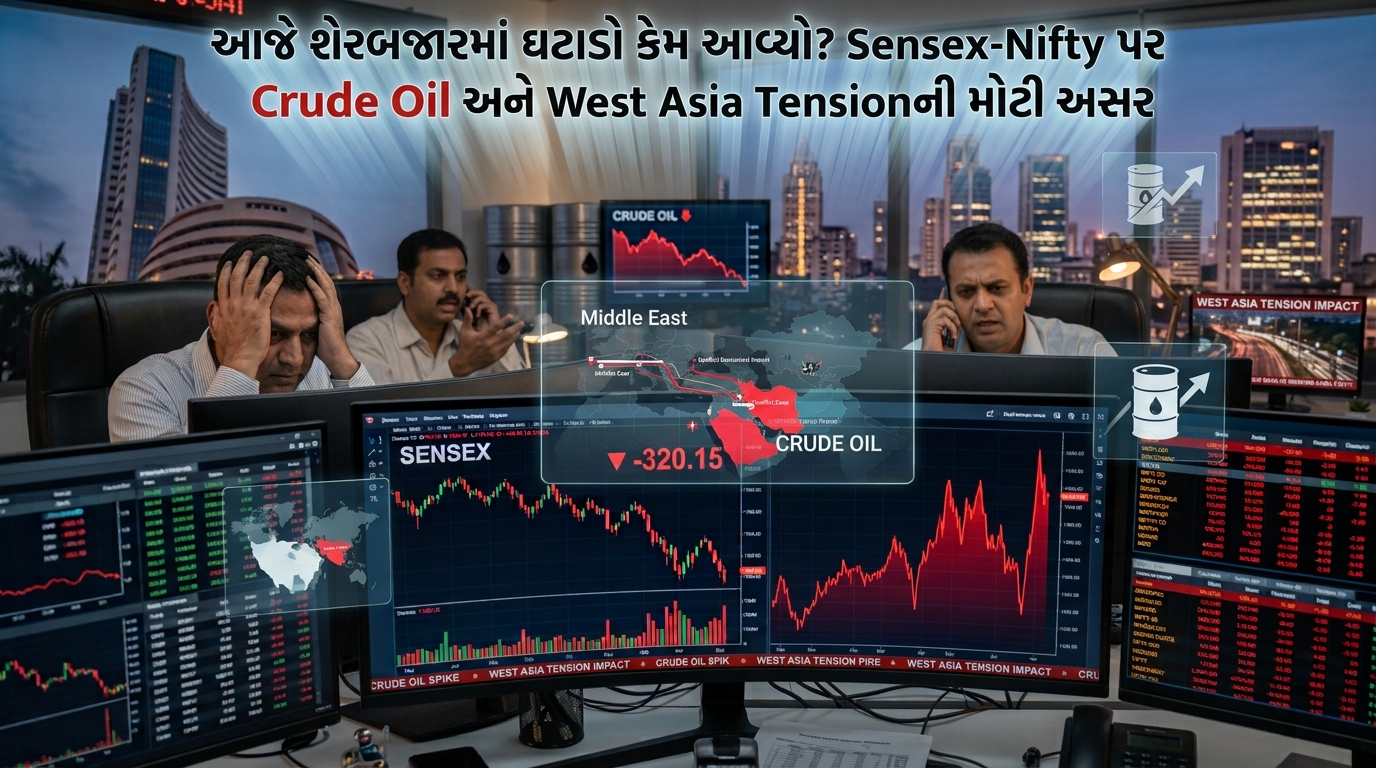 Share Marketમાં આજે Sensex Nifty ઘટાડો