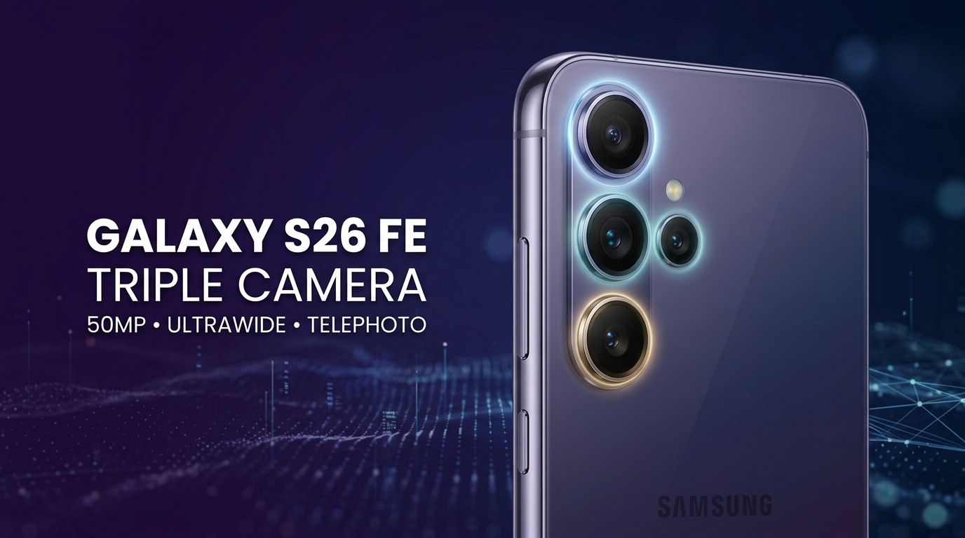 Samsung Galaxy S26 FE camera with 50MP triple camera