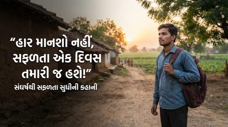 Gujarati Motivational Story - સંઘર્ષથી સફળતા સુધીની પ્રેરણાદાયક વાર્તા