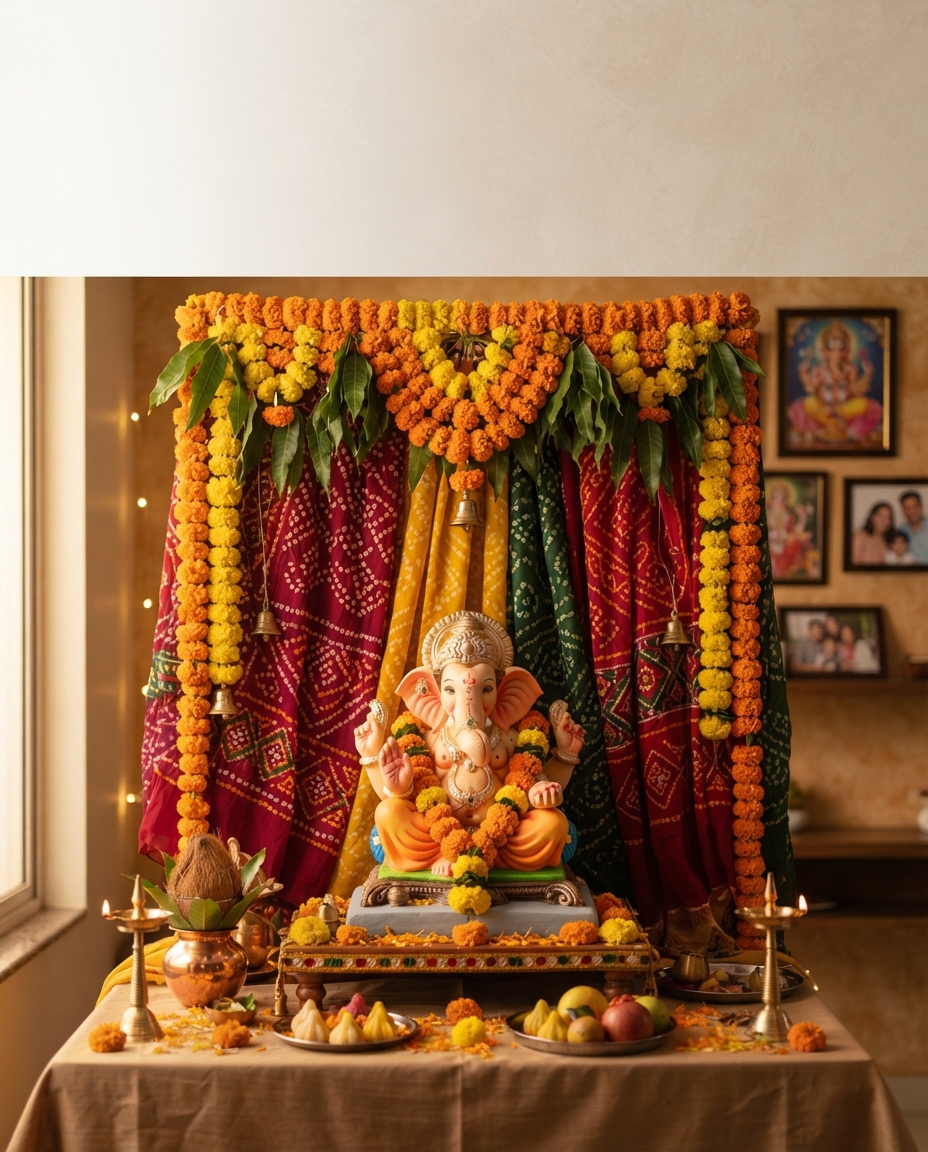 Traditional Gujarati Ganpati Decoration Ideas 2026 - પરંપરાગત ગુજરાતી ડેકોરેશન