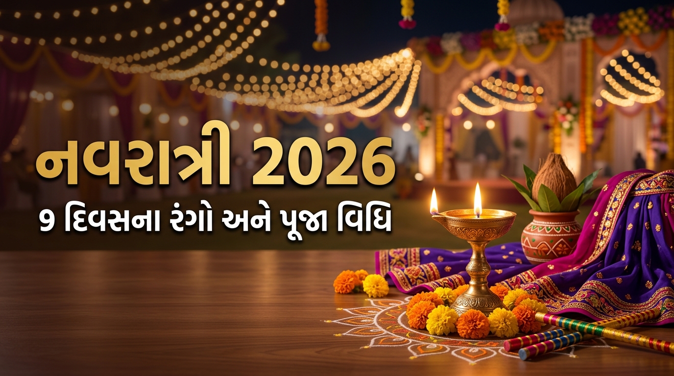 Navratri 2026 – નવરાત્રીના નવ દિવસના રંગો અને પૂજા વિધિ